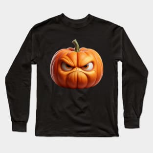 Grumpkin Fierce Halloween Warrior: Angry Pumpkin Spirit Long Sleeve T-Shirt